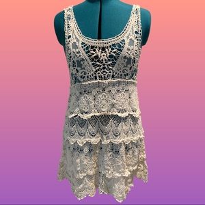 Crochet top cover up size small